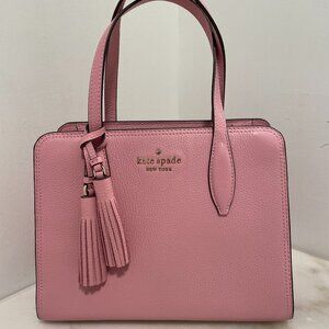 Kate Spade, Rowe, zip-top satchel, Pink pebbled leather, EUC
